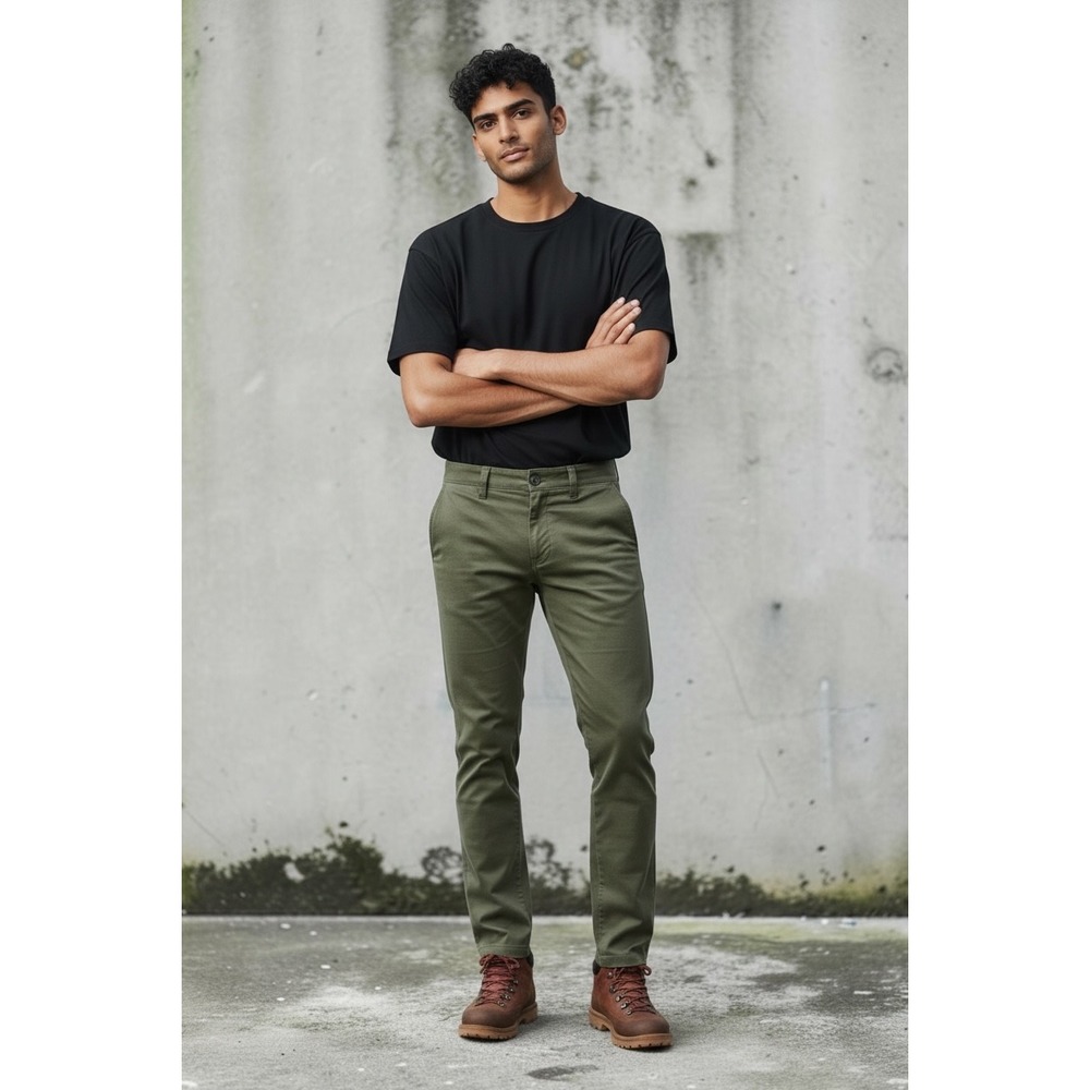 Prana Breathe Lifestyle Chino Pants Mens 30x32 Olive Exc Slim Fit Hemp Blend